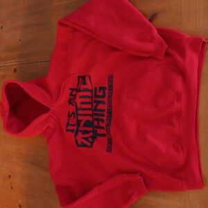 Men's Red Large Anime Hoodie
